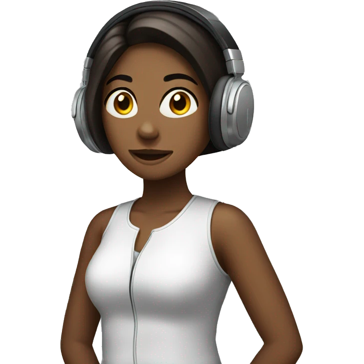 Girl with headphones emoji