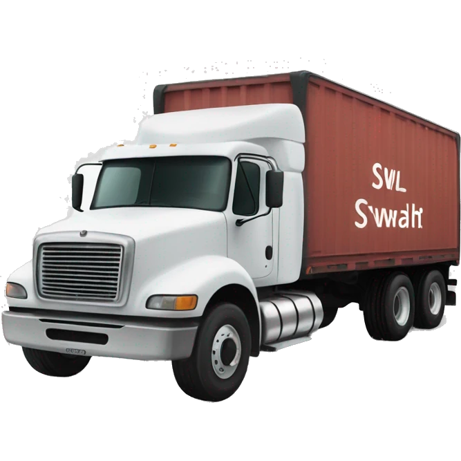 freight truck with text: SWL emoji