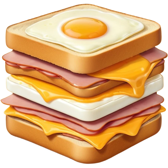 ham egg and cheese sandwich with the egg on the inside emoji