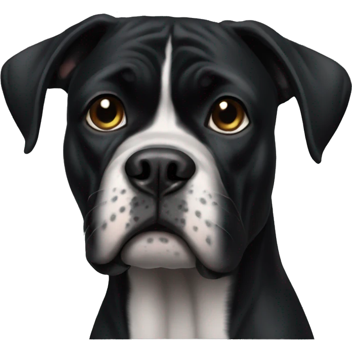 Please create a black Boxer dog  emoji