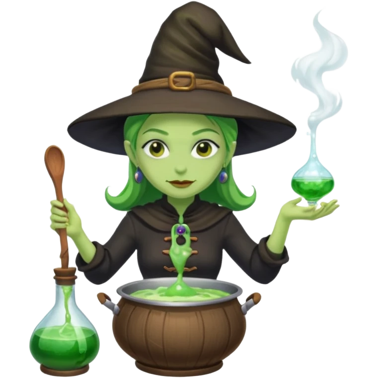 green witch cooking potion emoji