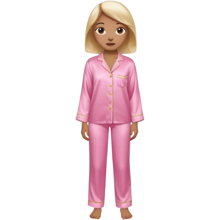 only a pink blouse and pants pijama without a girl emoji