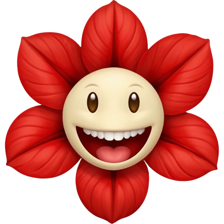 Flor con dientes emoji