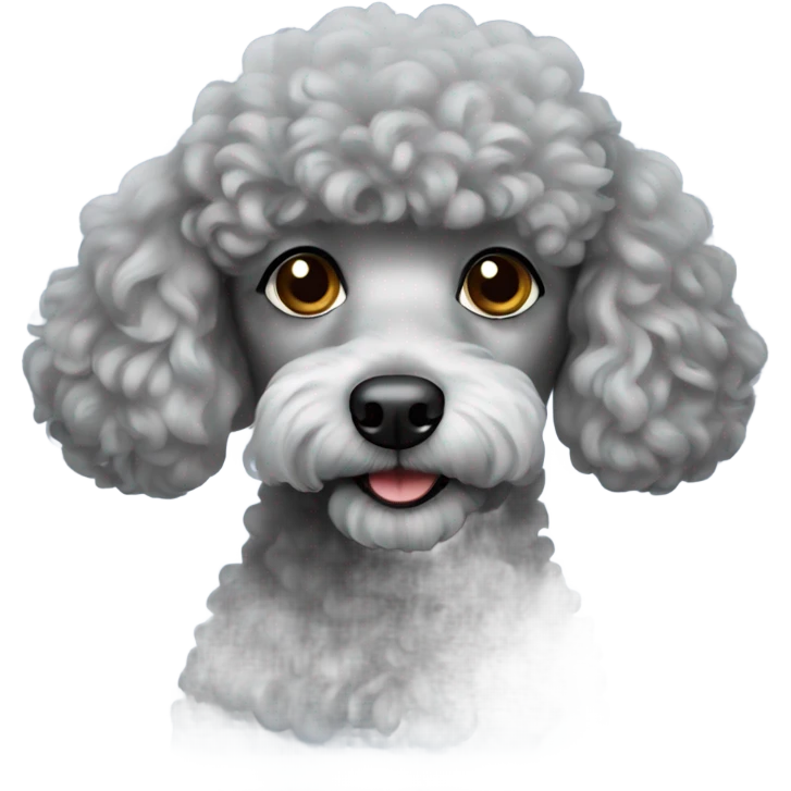 Small grey poodle  emoji