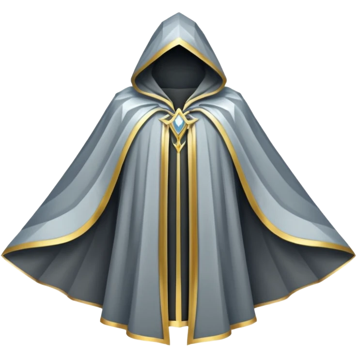 fantasy magic cloak low poly silver emoji