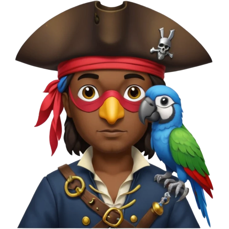 pirate and parrot emoji