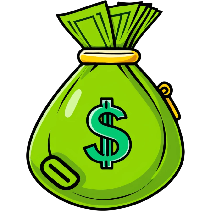 cartoon money bag emoji