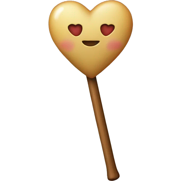 coeur avec un baton emoji
