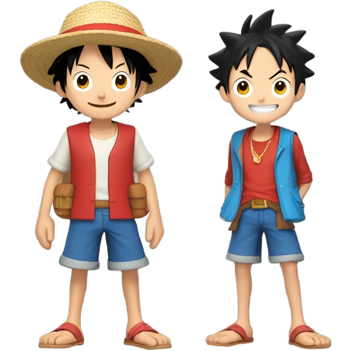 Luffy and Kevin emoji