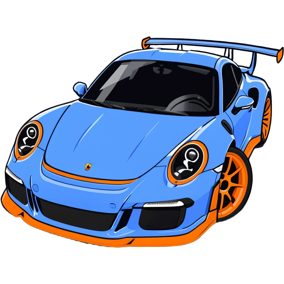 porsche 911 gt3 rs navy blue emoji