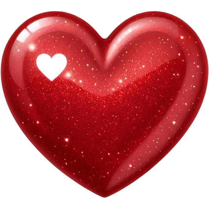 red glitter coração emoji