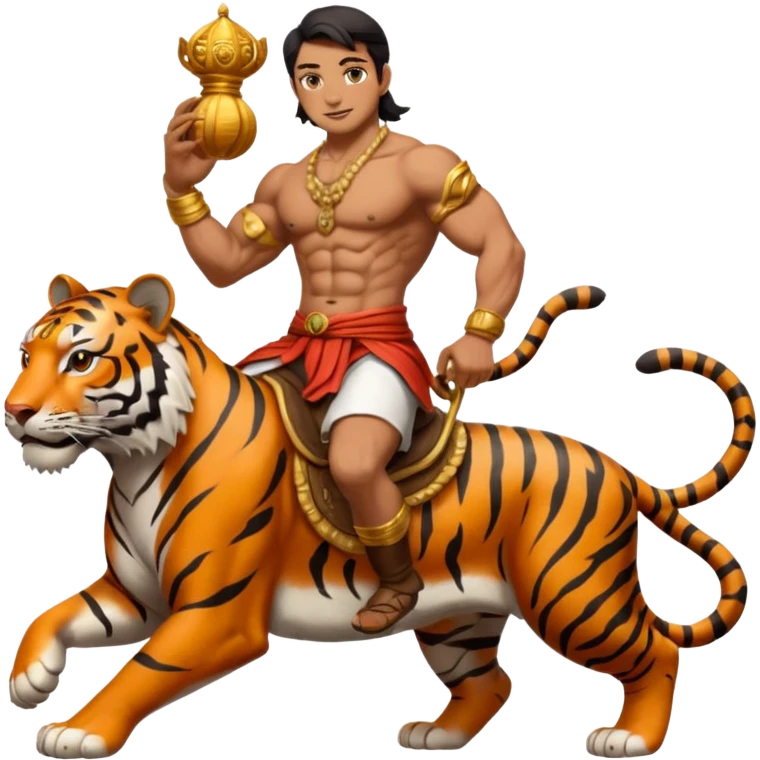 Ayyapan on tiger emoji