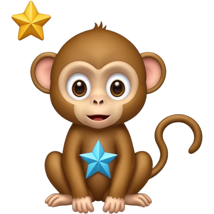 Monkey with star eyes emoji