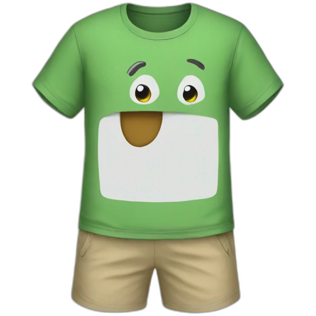T-shirt and shorts emoji