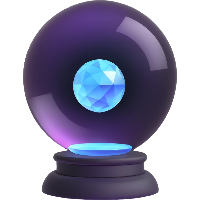 computer reading a crystal ball emoji