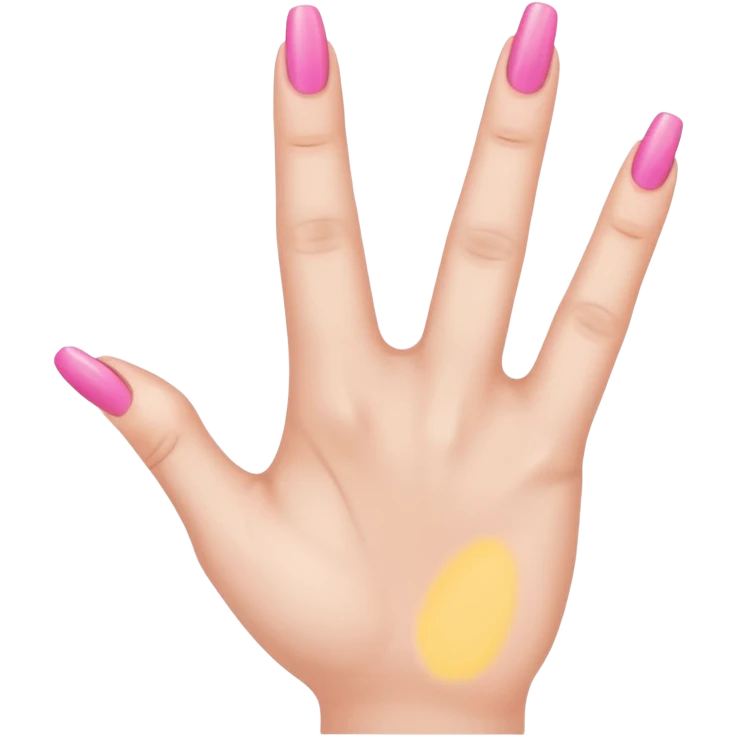 female emoji hand with pink fingernails making an “L” with index finger and thumb emoji