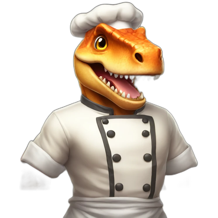 buff dinosaur chef emoji