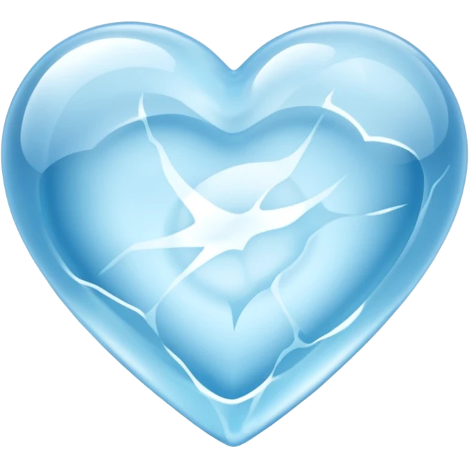 ice heart like ice cube emoji