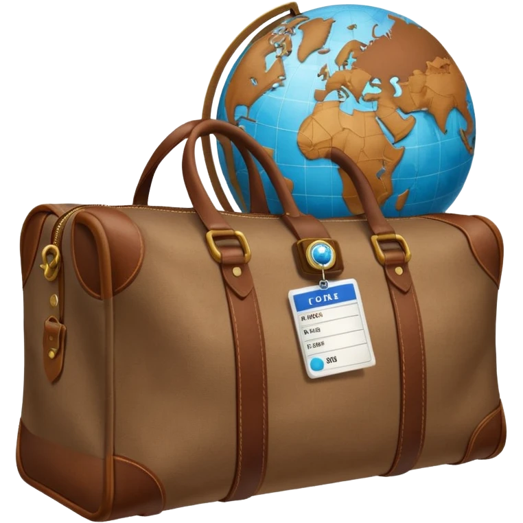 TRAVEL , travel bag , pass board, plane, glob emoji