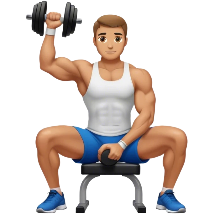 man seated weighted wrist curl emoji