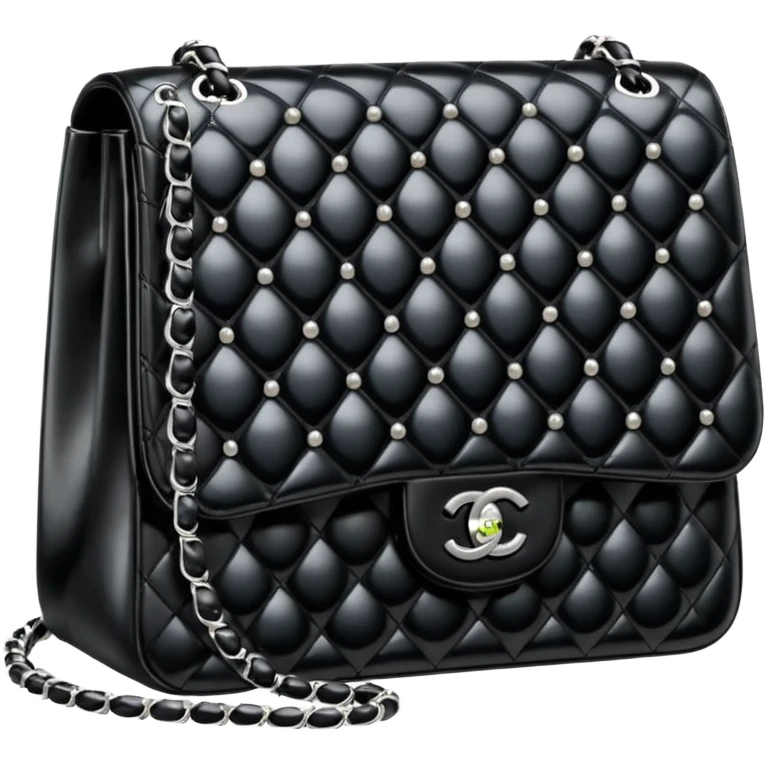 chanel black pearl bag emoji