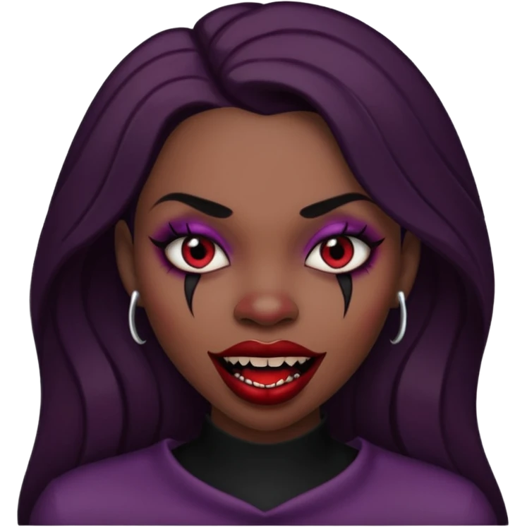 black vampire woman emoji