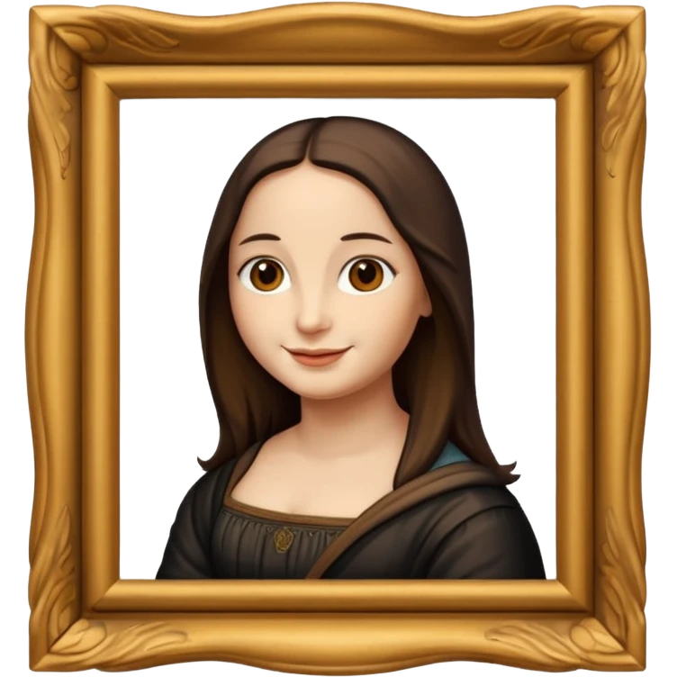 Mona Lisa inside of a picture frame  emoji