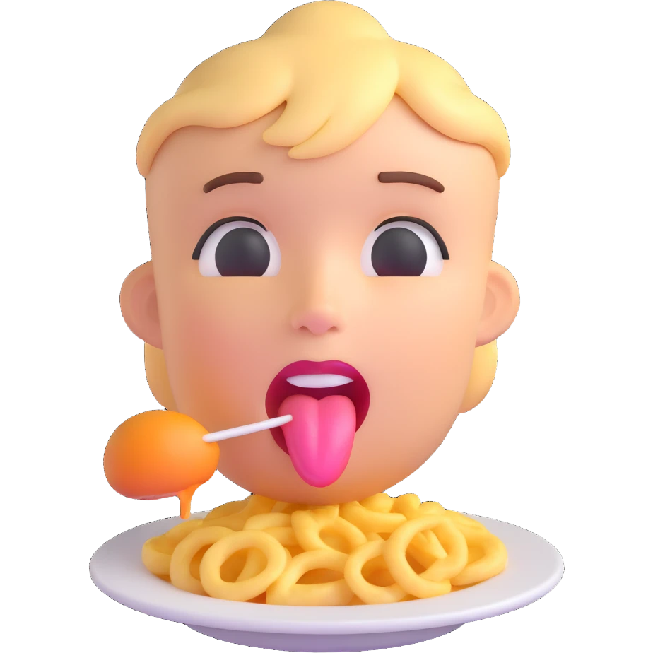 delighted face with tongue out tasting delicious food emoji