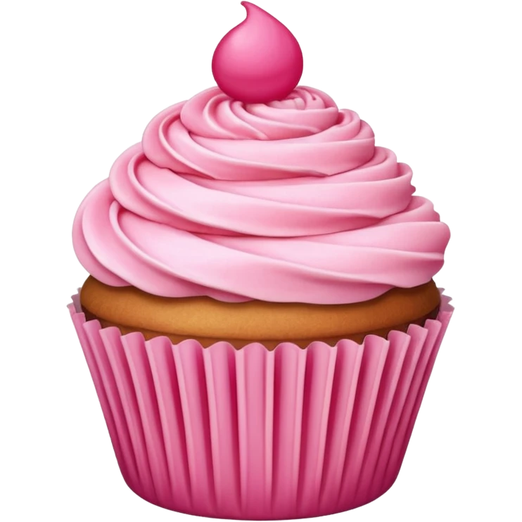 Cupcake with pink icing emoji