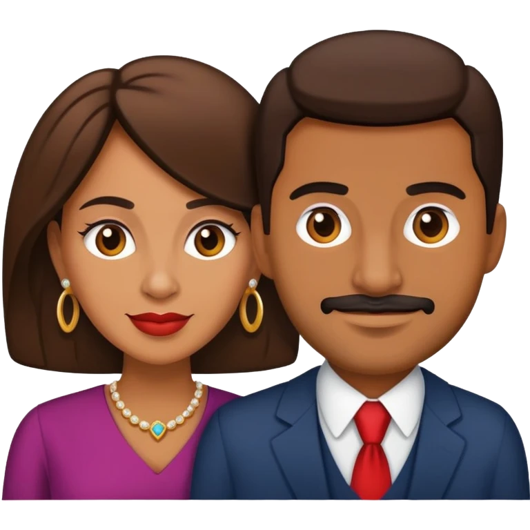 Rich brownskin wife and husband  emoji