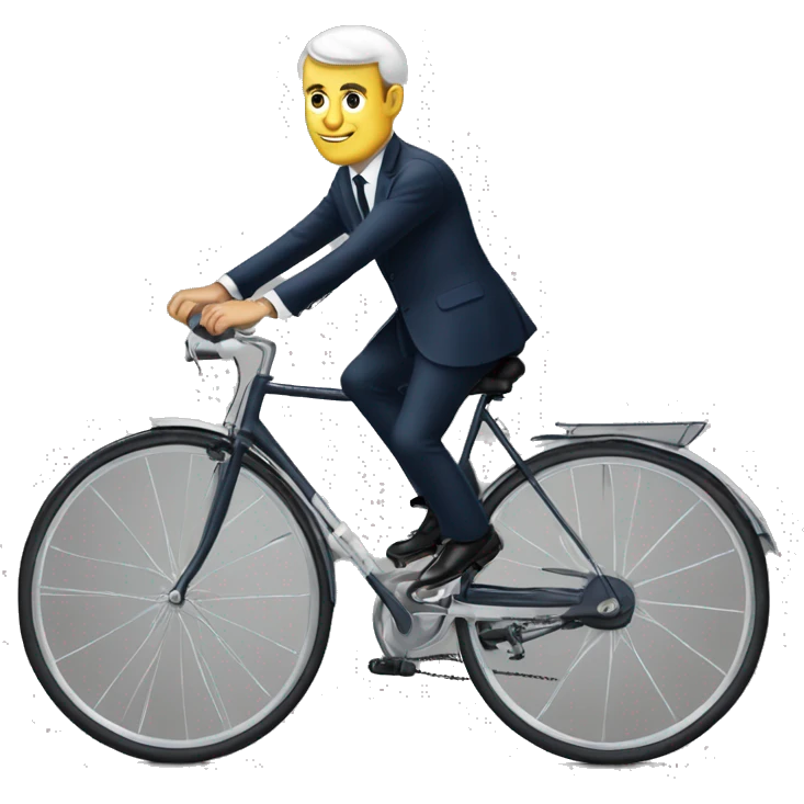 Macron sur un vélo  emoji