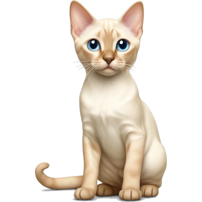 Flame point Siamese kitten standing emoji