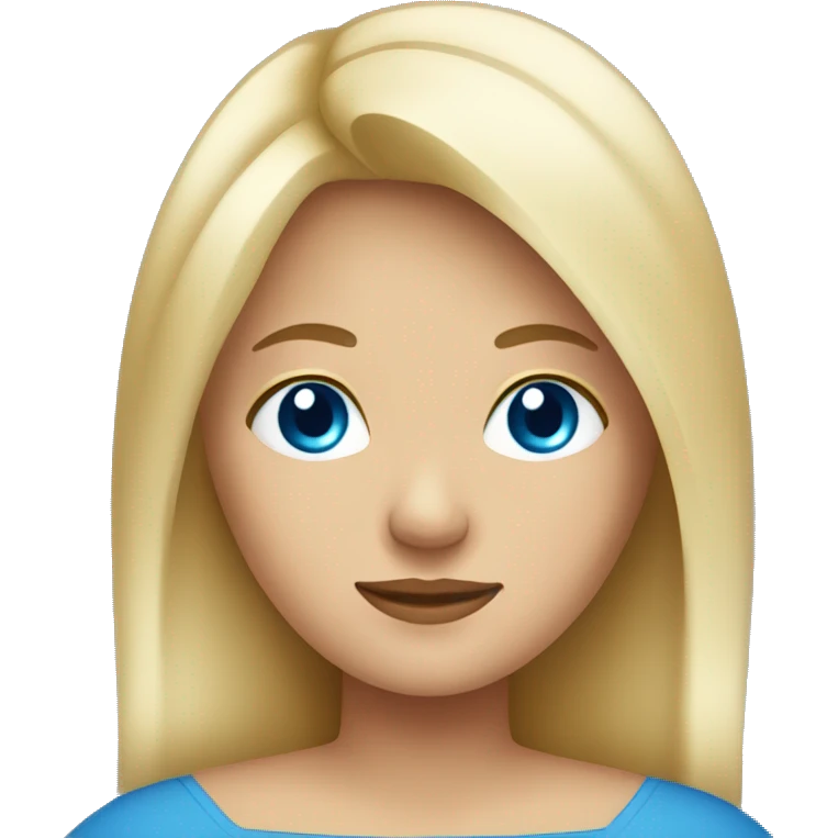 Blonde lady with blue eyes, straight hair with arms crossed as an X shape  emoji