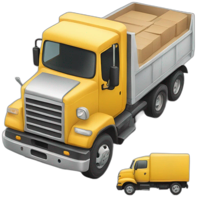 Voiture sur un camion emoji