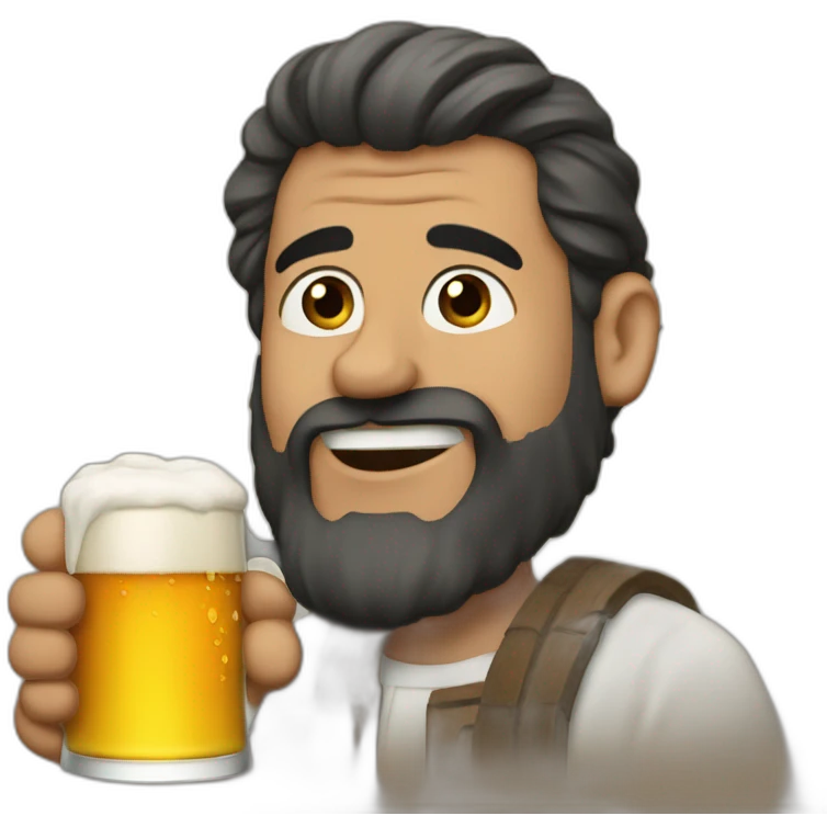 Mohammed6 drinkin beer emoji