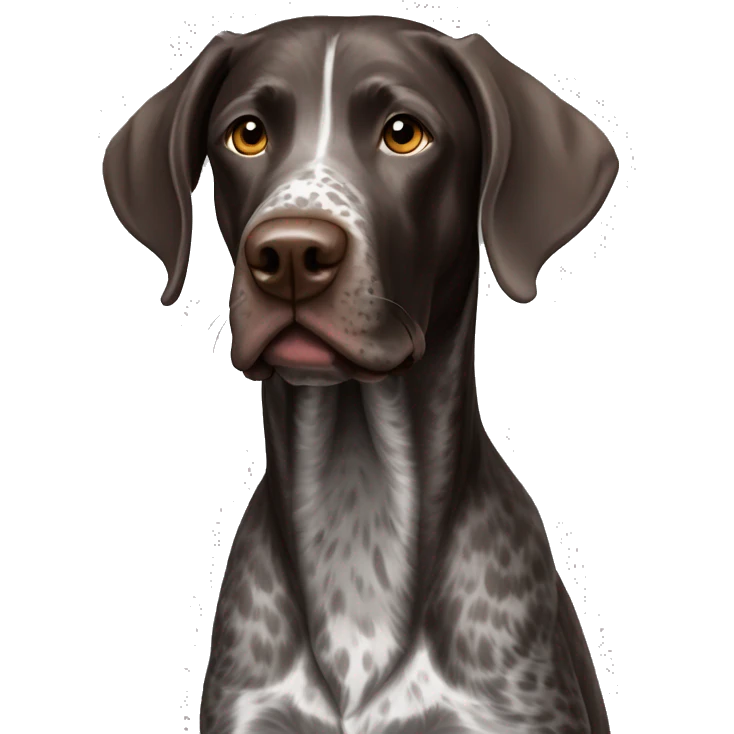 Liver roan German short haired pointer emoji
