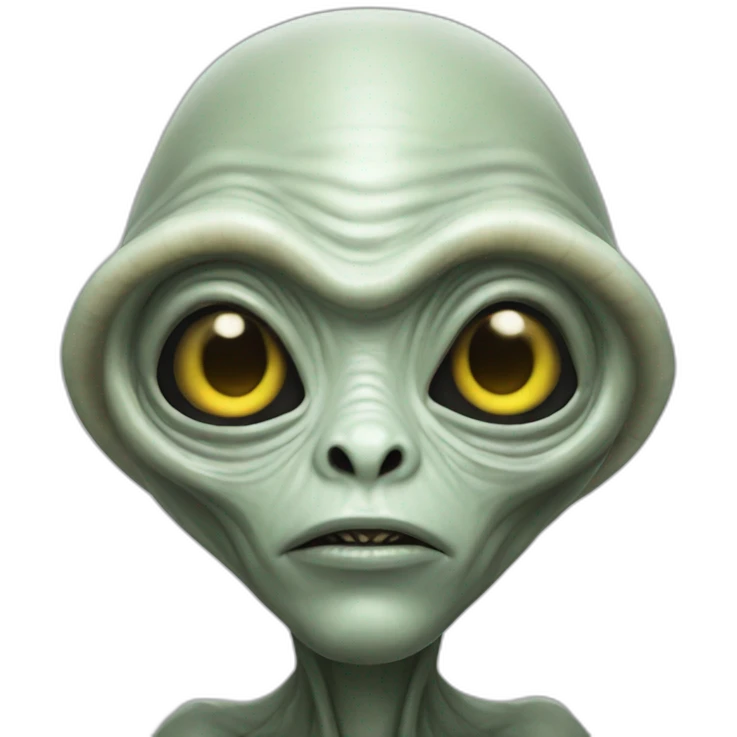 Realistic alien emoji