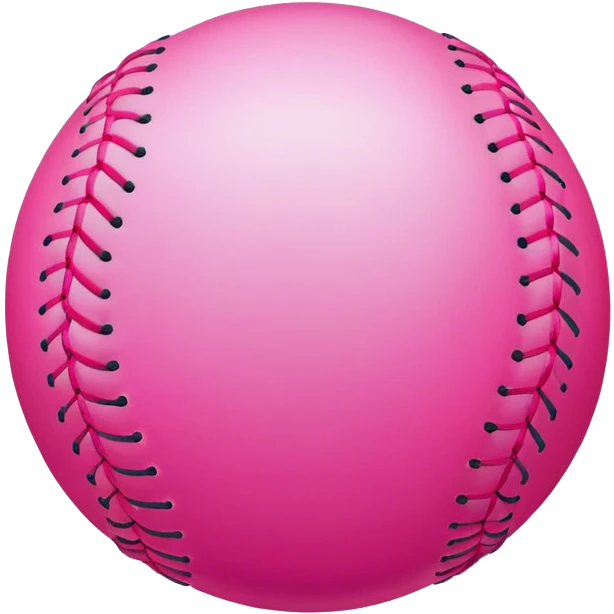 Pink softball emoji