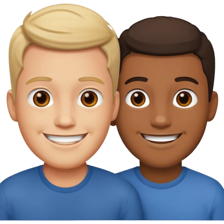 two happy male friends emoji