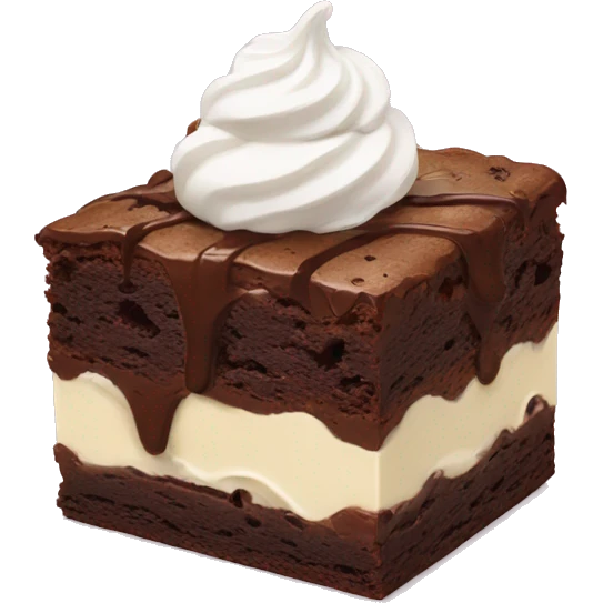 brownie with ice cream emoji