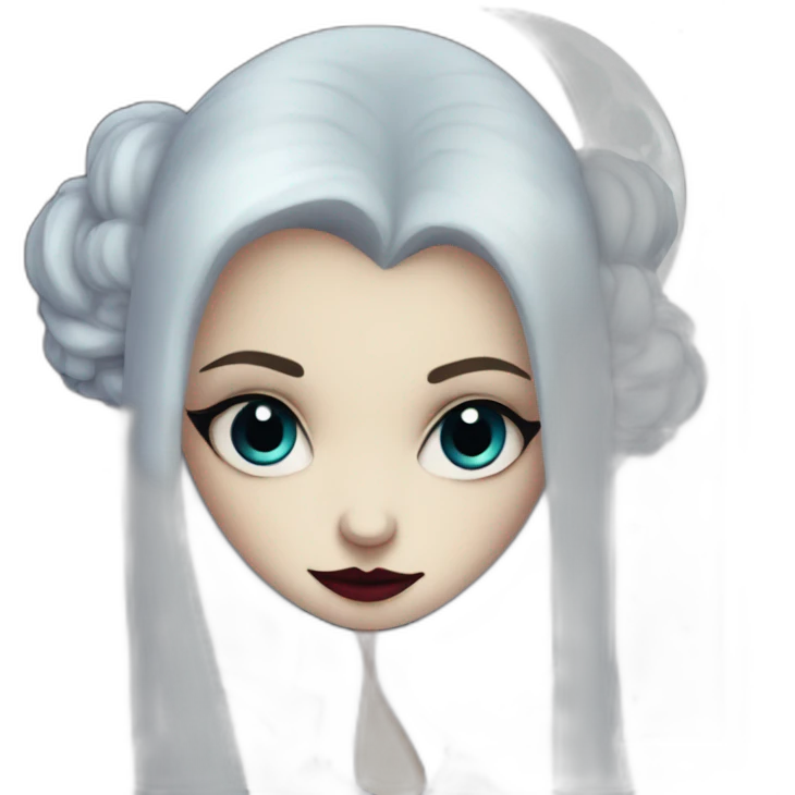 Sad vampire queen in the moon emoji