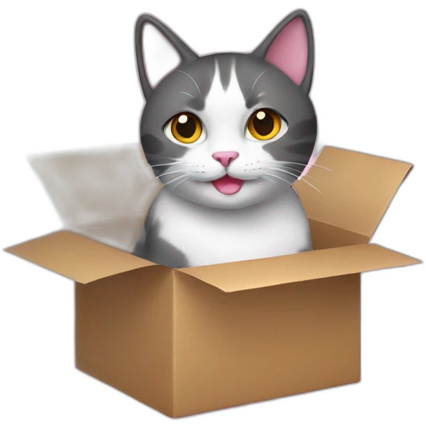 cat from gift box emoji