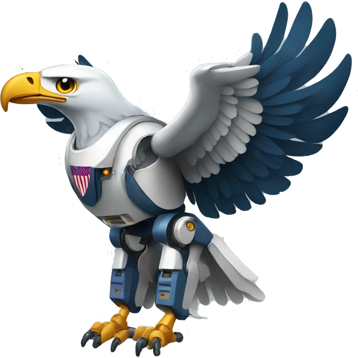 robot eagle usa  emoji