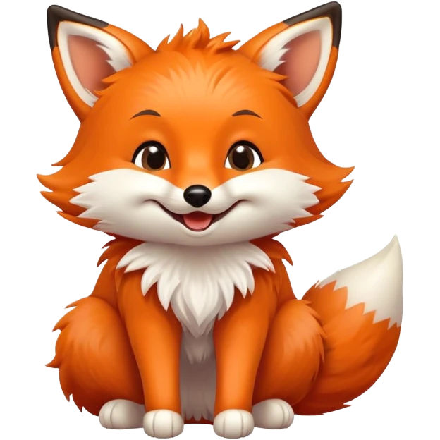 The giggling fox cub emoji