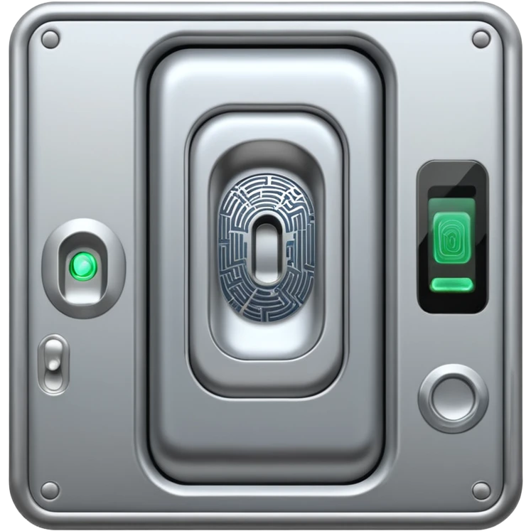 high-tech biometric security door emoji