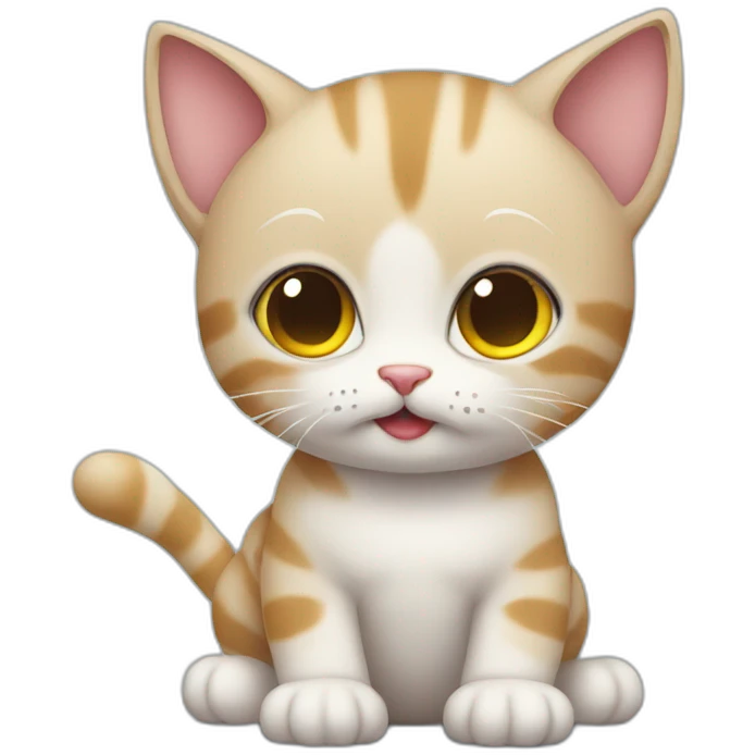 cat cute baby doing software emoji
