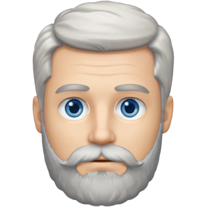 white man salt and pepper hair beard emoji