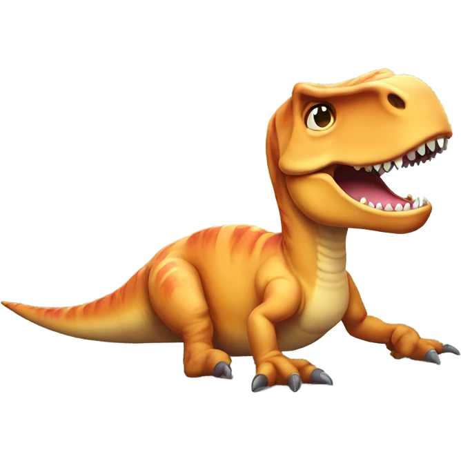 a t rex dinosaur sunbathing emoji
