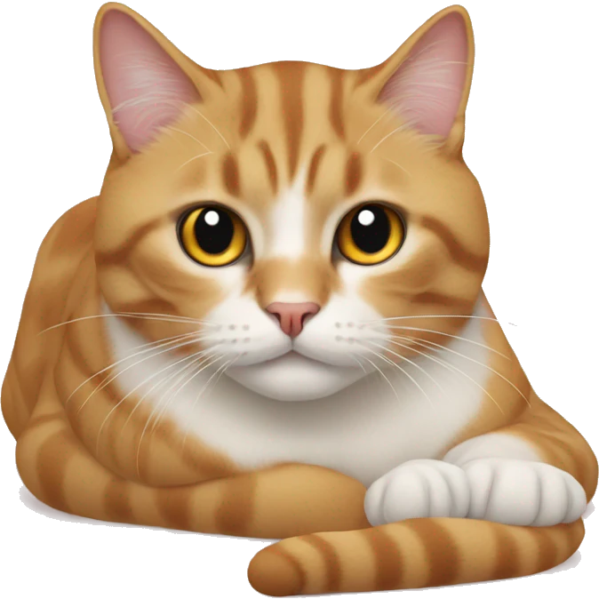 realistic cat lying down emoji
