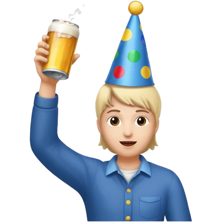throwing beer can with the arm up in the air at party emoji